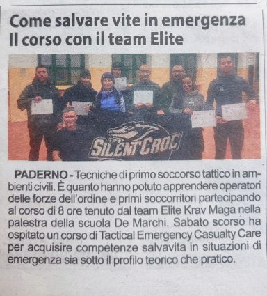 Articolo di giornale del Team Elite 